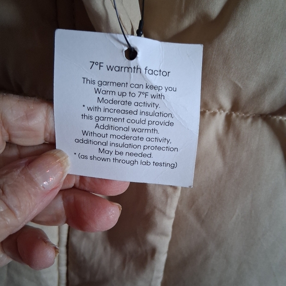 Calvin Klein Tan Hooded Puffer Jacket, Size Medium - Picture 8 of 12